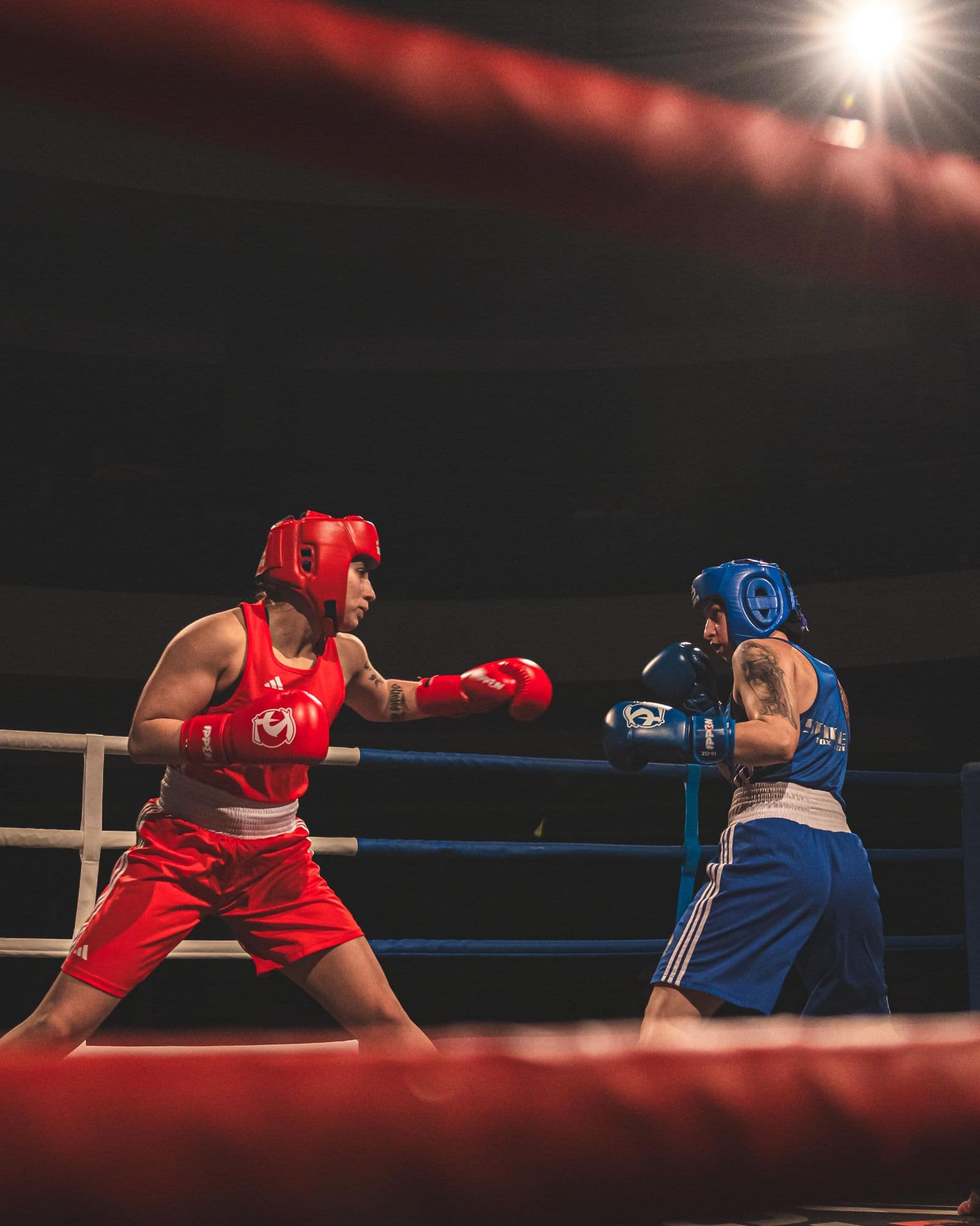 Dominika Čiklová v zápase v boxerském ringu